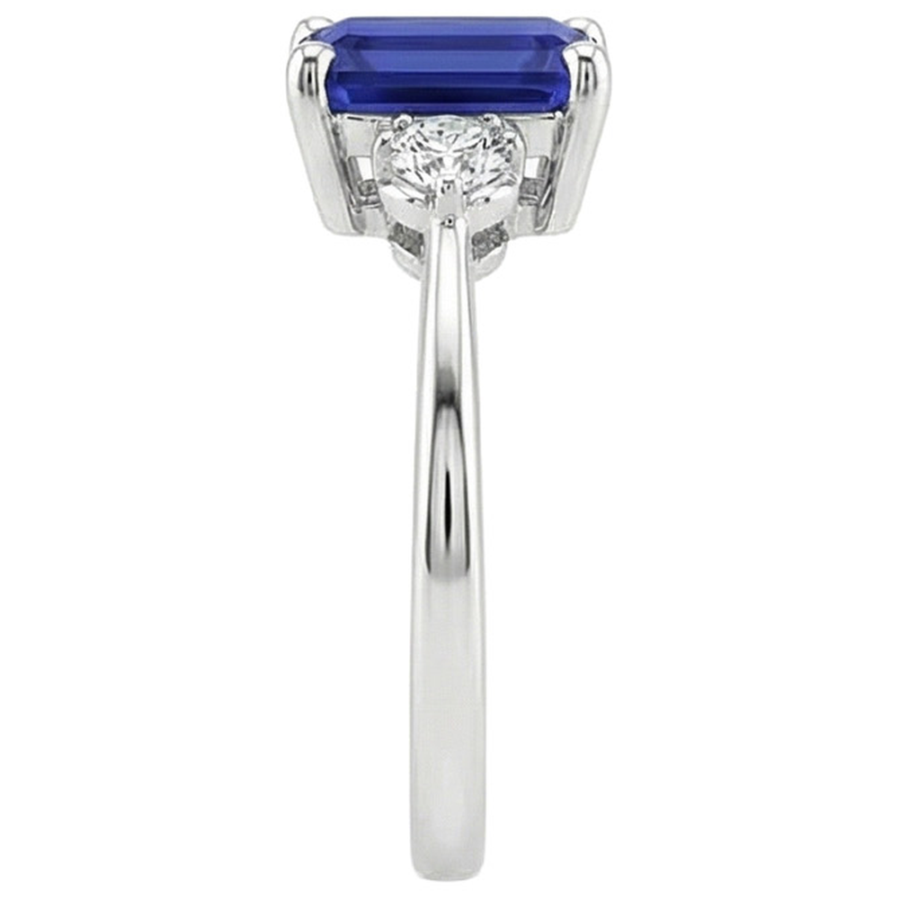 Anello Con Taglio Smeraldo Zaffiro