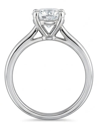 Anello Da Donna Da Sposa Con Genuino Diamante Solitario A Taglio Rotondo Da 1 Carato 4 Griffe