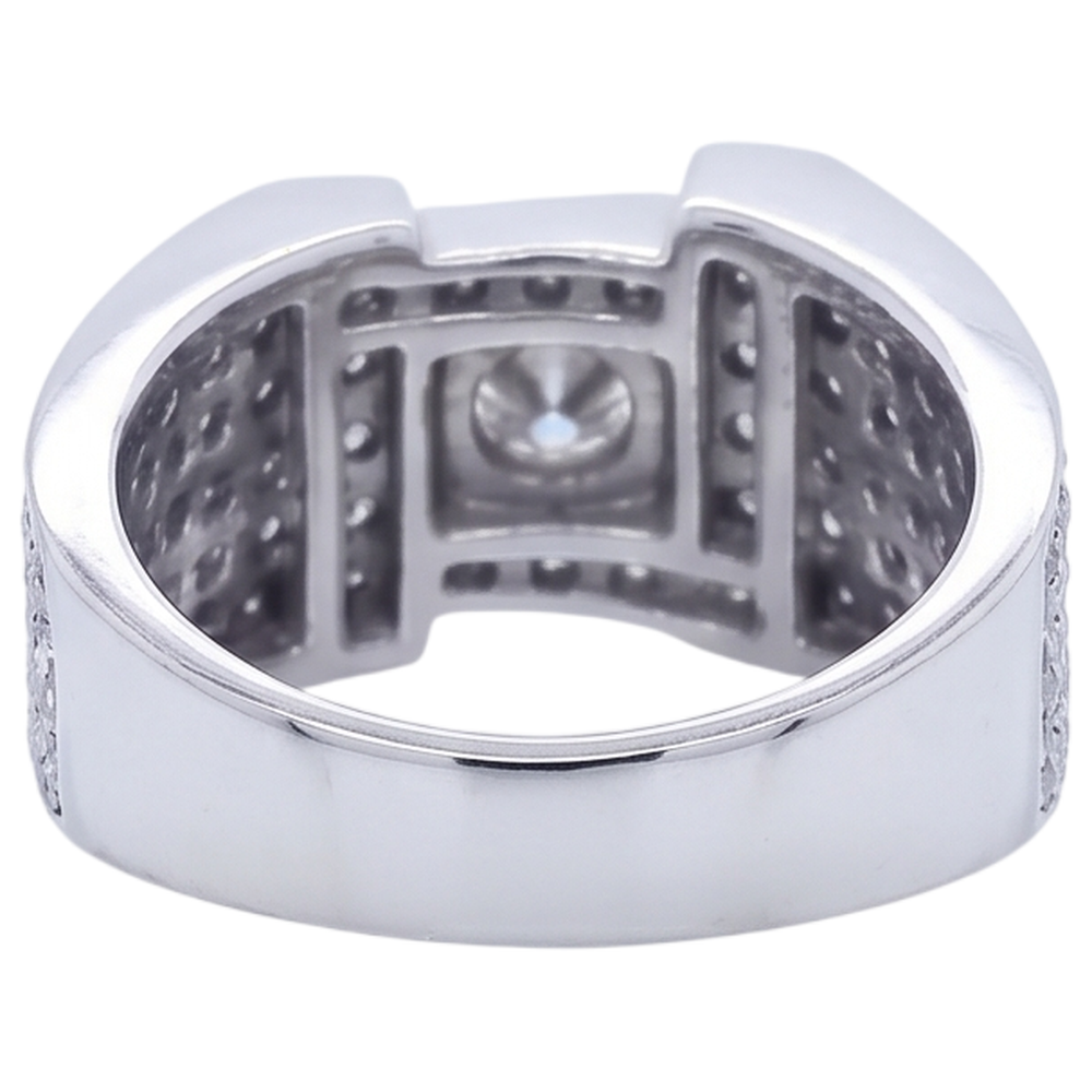 Anello Da Uomo Vintage Look Gioielli Con Naturale Diamanti Rotondi 3 Carati