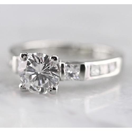 Anello Di Fidanzamento Con 3 Pietre Di Naturale Diamanti 1.50 Carati