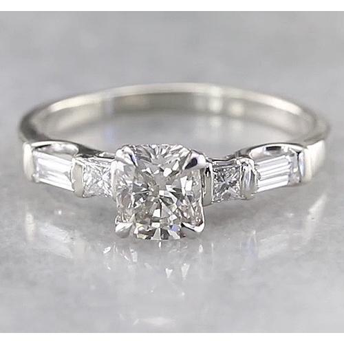Anello Di Fidanzamento Con Artigli D'aquila Da 1,75 Carati Con Vero Diamante A Cuscino Da Donna