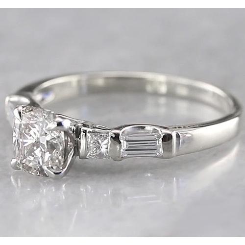 Anello Di Fidanzamento Con Artigli D'aquila Da 1,75 Carati Con Vero Diamante A Cuscino Da Donna