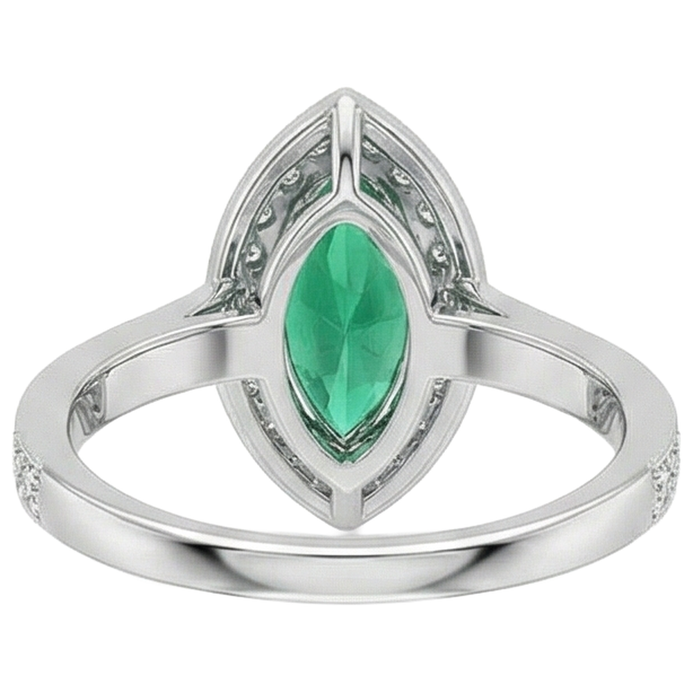 vero round diamante 3carati anello su bianco