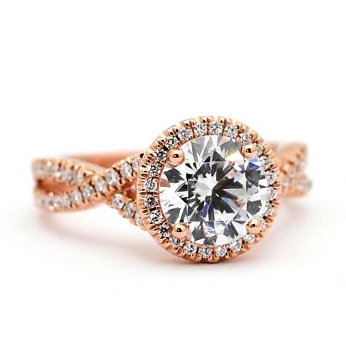 Anello Di Fidanzamento Con Genuino Diamante Rotondo Ca. 2.50 Carati