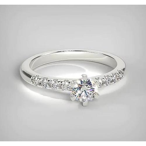Anello Di Fidanzamento Con Naturale Diamante Da 1.50 Carati In Oro Bianco 14K