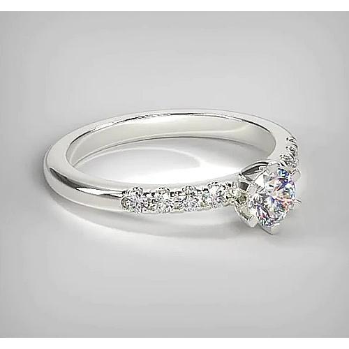 Anello Di Fidanzamento Con Naturale Diamante Da 1.50 Carati In Oro Bianco 14K