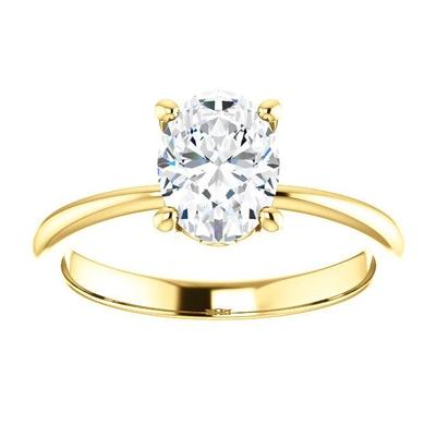 Anello Di Fidanzamento Con Naturale Diamante Ovale Solitario 3.50 Carati