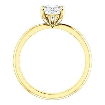 Anello Di Fidanzamento Con Naturale Diamante Ovale Solitario 3.50 Carati