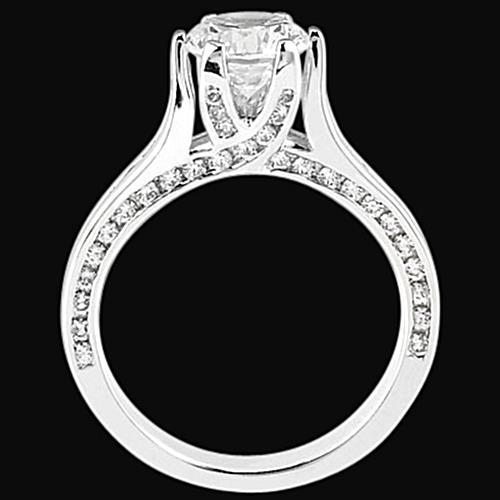 Anello Di Fidanzamento Con Naturale Diamante Rotondo Da 2.26 Carati. Gioielli In Oro Da Donna