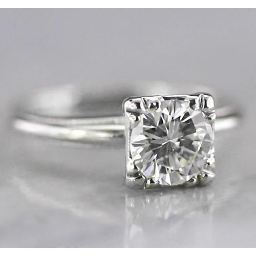 Anello Di Fidanzamento Con Naturale Diamante Rotondo Solitario Da 1 Carato