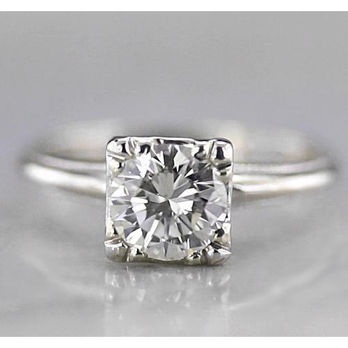 Anello Di Fidanzamento Con Naturale Diamante Rotondo Solitario Da 1 Carato