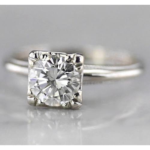 Anello Di Fidanzamento Con Naturale Diamante Rotondo Solitario Da 1 Carato