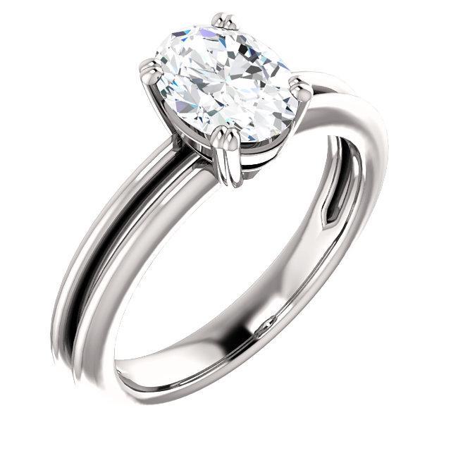 Anello Di Fidanzamento Con Naturale Diamante Solitario 2 Carati Con Gambo Diviso Gioielli Da Donna