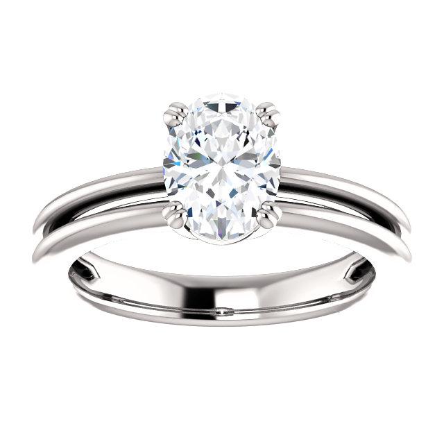Anello Di Fidanzamento Con Naturale Diamante Solitario 2 Carati Con Gambo Diviso Gioielli Da Donna