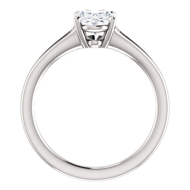 Anello Di Fidanzamento Con Naturale Diamante Solitario 3,50 Carati 4 Griffe Taglio Ovale