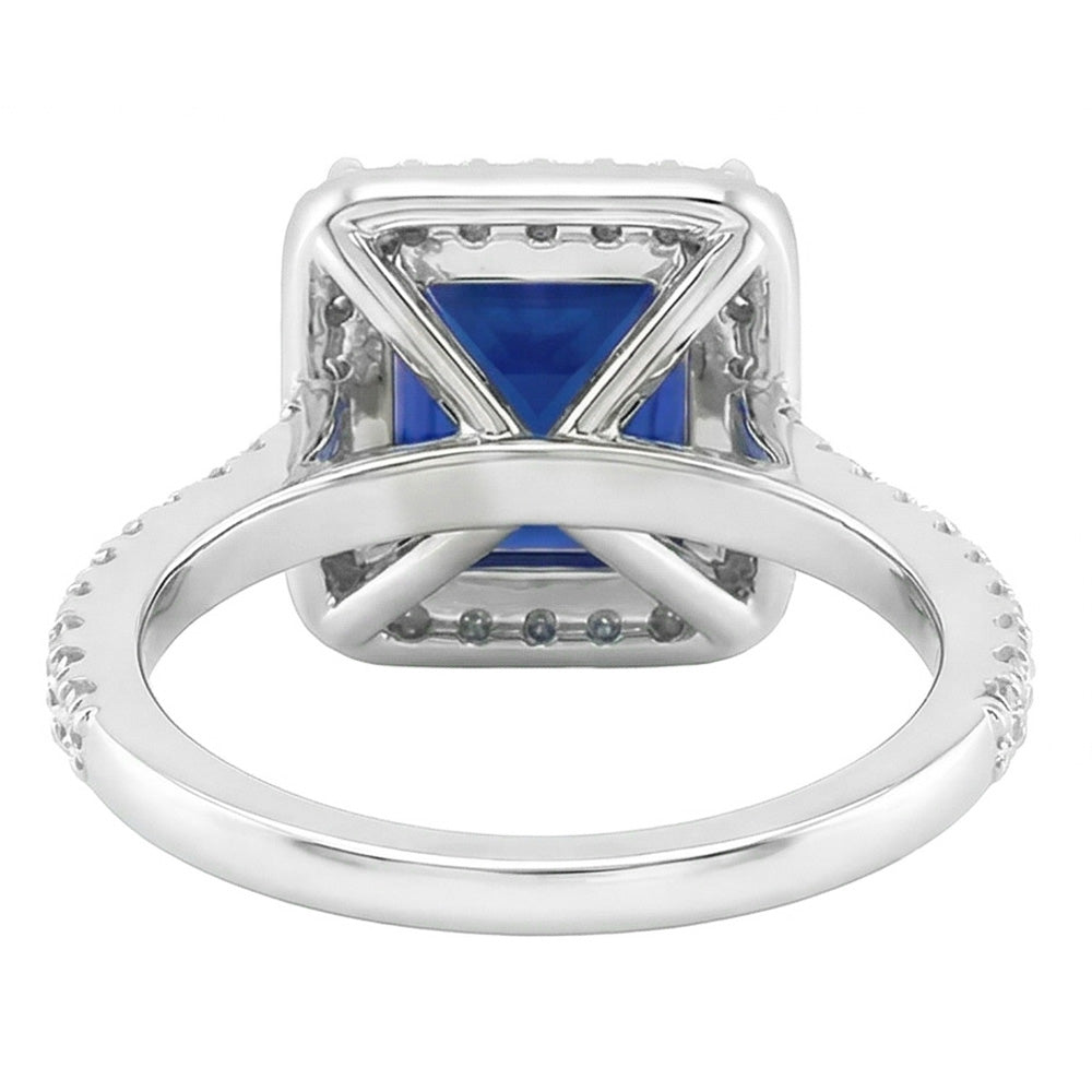 Anello Di Fidanzamento Con Taglio Princess Zaffiro