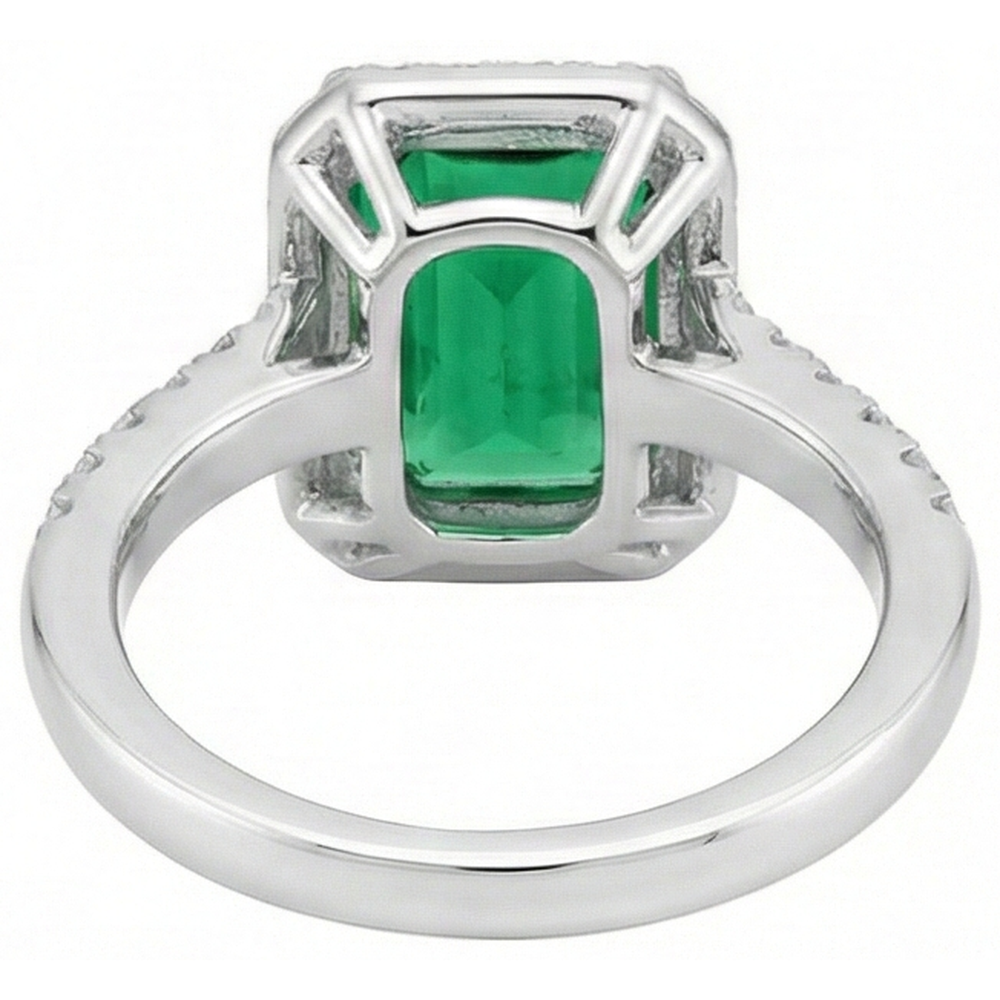 Anello Di Fidanzamento Con Verde Smeraldo