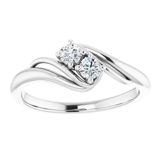 Anello Di Fidanzamento Con Vero Diamante Da 1 Carato Con Montatura In Oro Bianco 14K