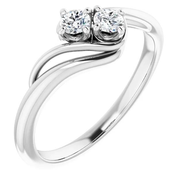 Anello Di Fidanzamento Con Vero Diamante Da 1 Carato Con Montatura In Oro Bianco 14K