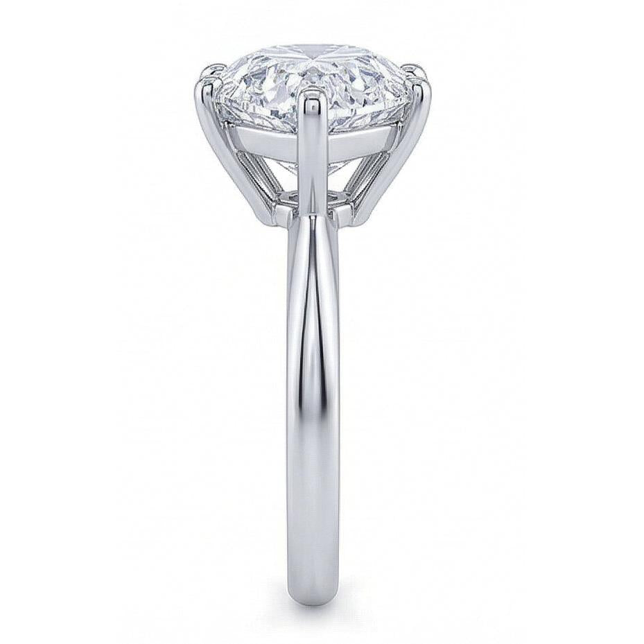 vero pear diamante 2.50carati anello su bianco