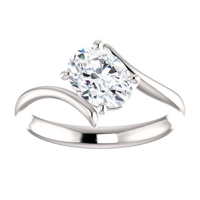 Anello Di Fidanzamento Con Vero Diamante Ovale Solitario 1.25 Carati