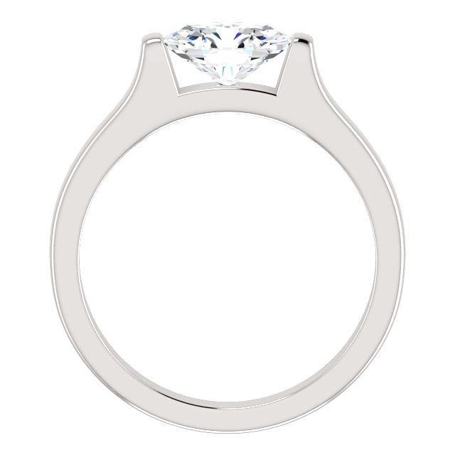 Anello Di Fidanzamento Con Vero Diamante Solitario Ovale 4 Carati In Oro Bianco