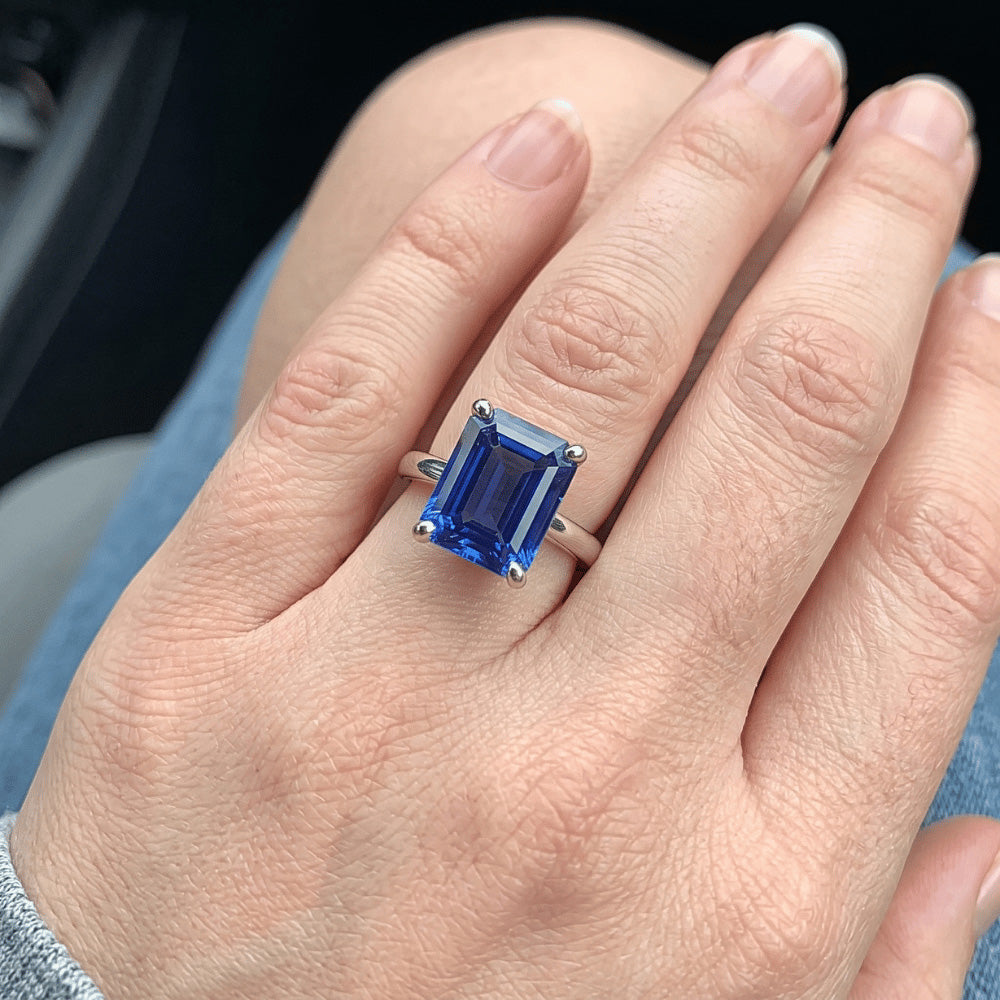 Anello Di Fidanzamento Con Zaffiro Da 4 Carati