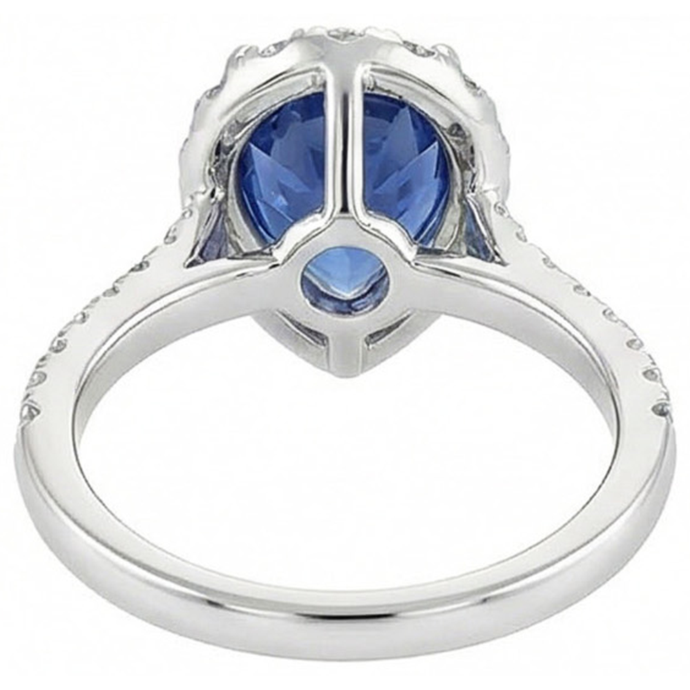 vero round diamante 3carati anello su bianco