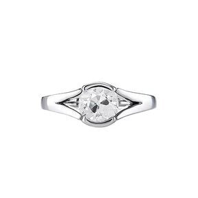 vero round diamante 2carati anello vista frontale
