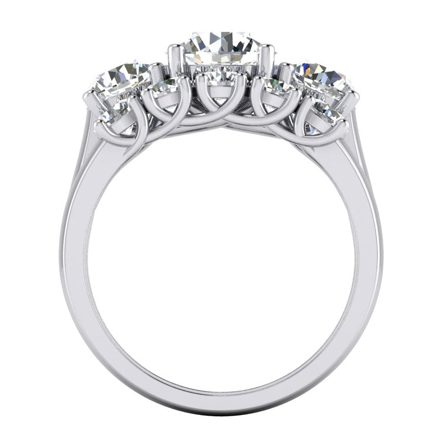 Anello Di Fidanzamento Matrimonio Set Oro Punte Di Vero Diamanti Rotondi