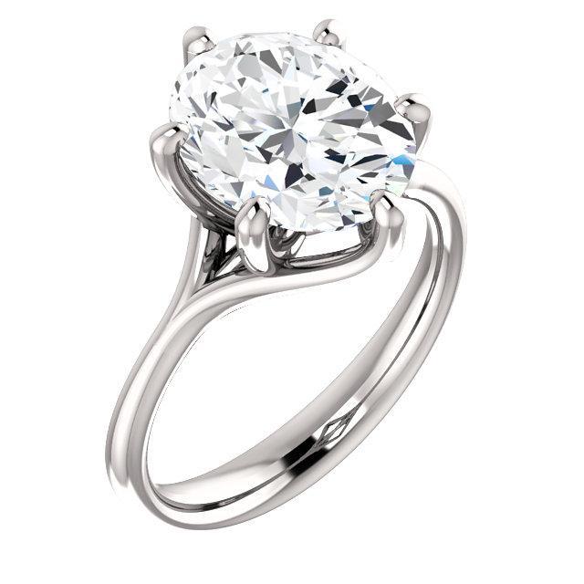 Anello Di Fidanzamento Solitario Cattedrale Impostazione 5 Carati Vero Diamante Gioielli Da Donna