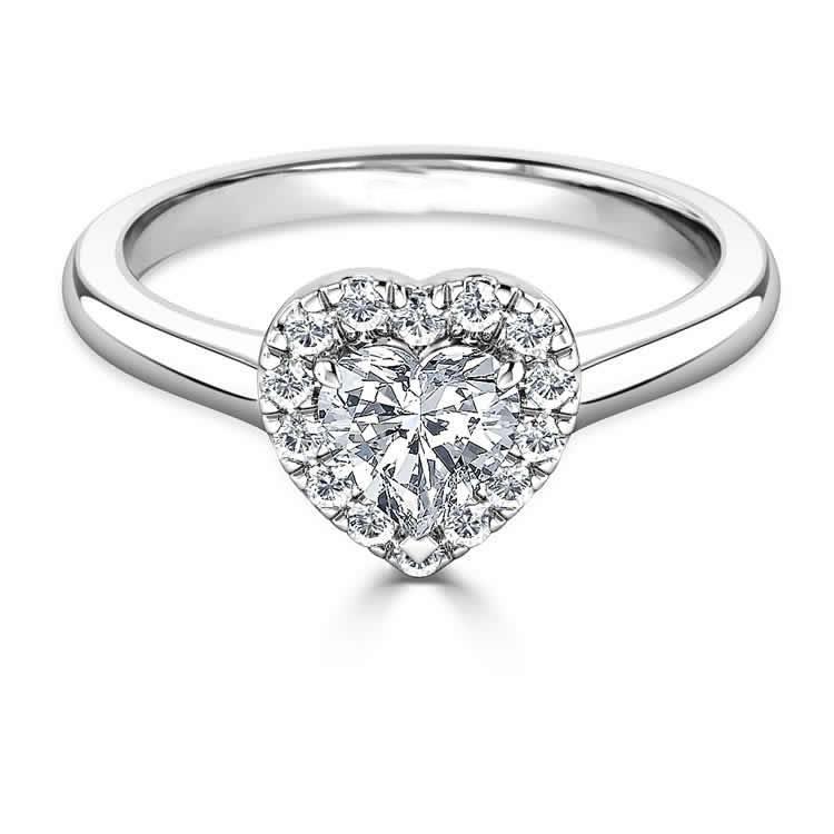 Anello Di Vero Diamanti Cuore