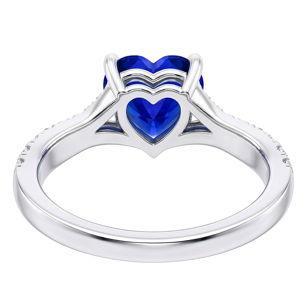 vero round diamante 3.50carati anello vista di profilo