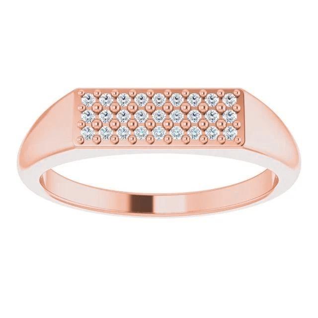 Anello Eternità Con Genuino Diamanti 0.50 Carati Gioielli In Oro Rosa 14K
