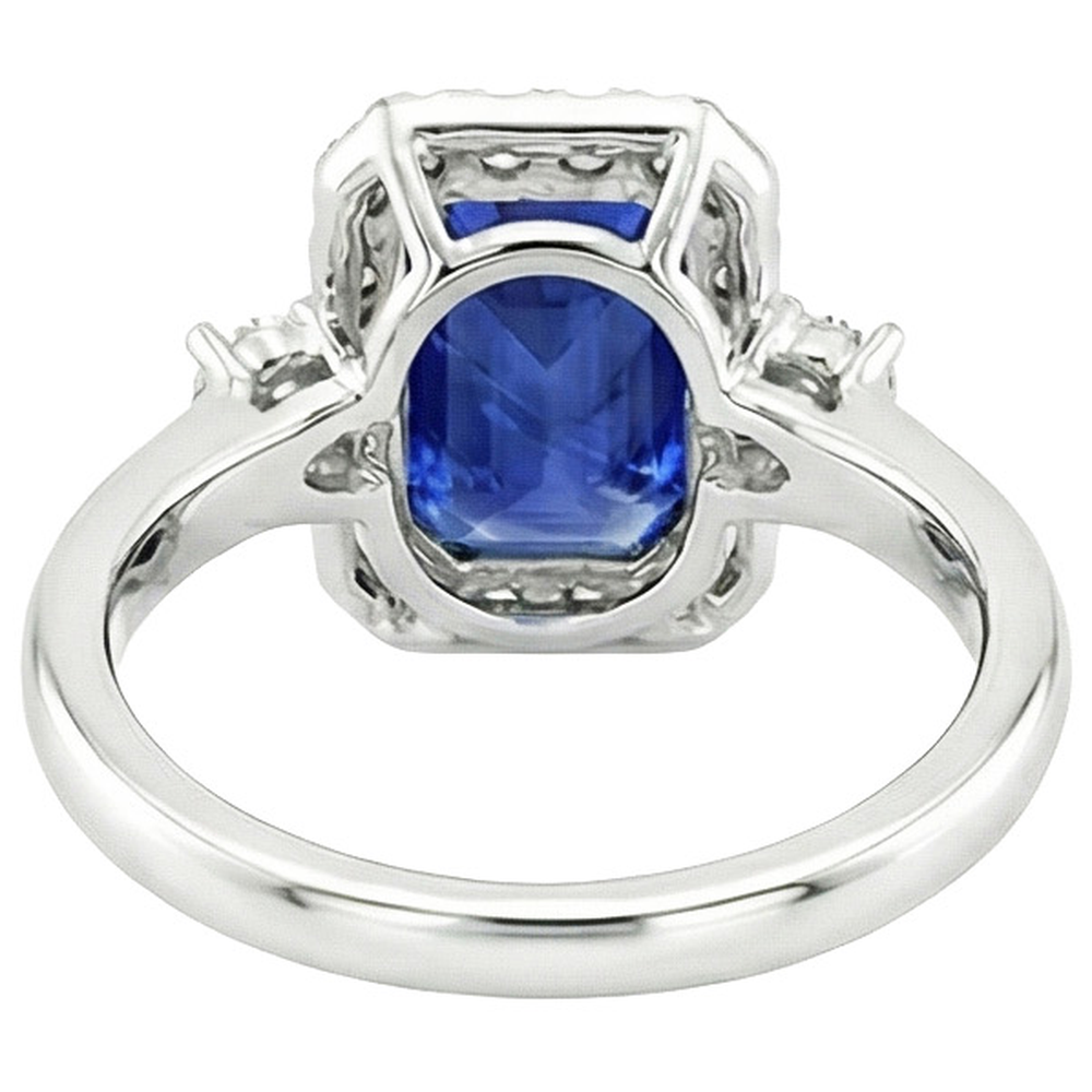 vero emerald diamante 4.50carati anello angolo laterale
