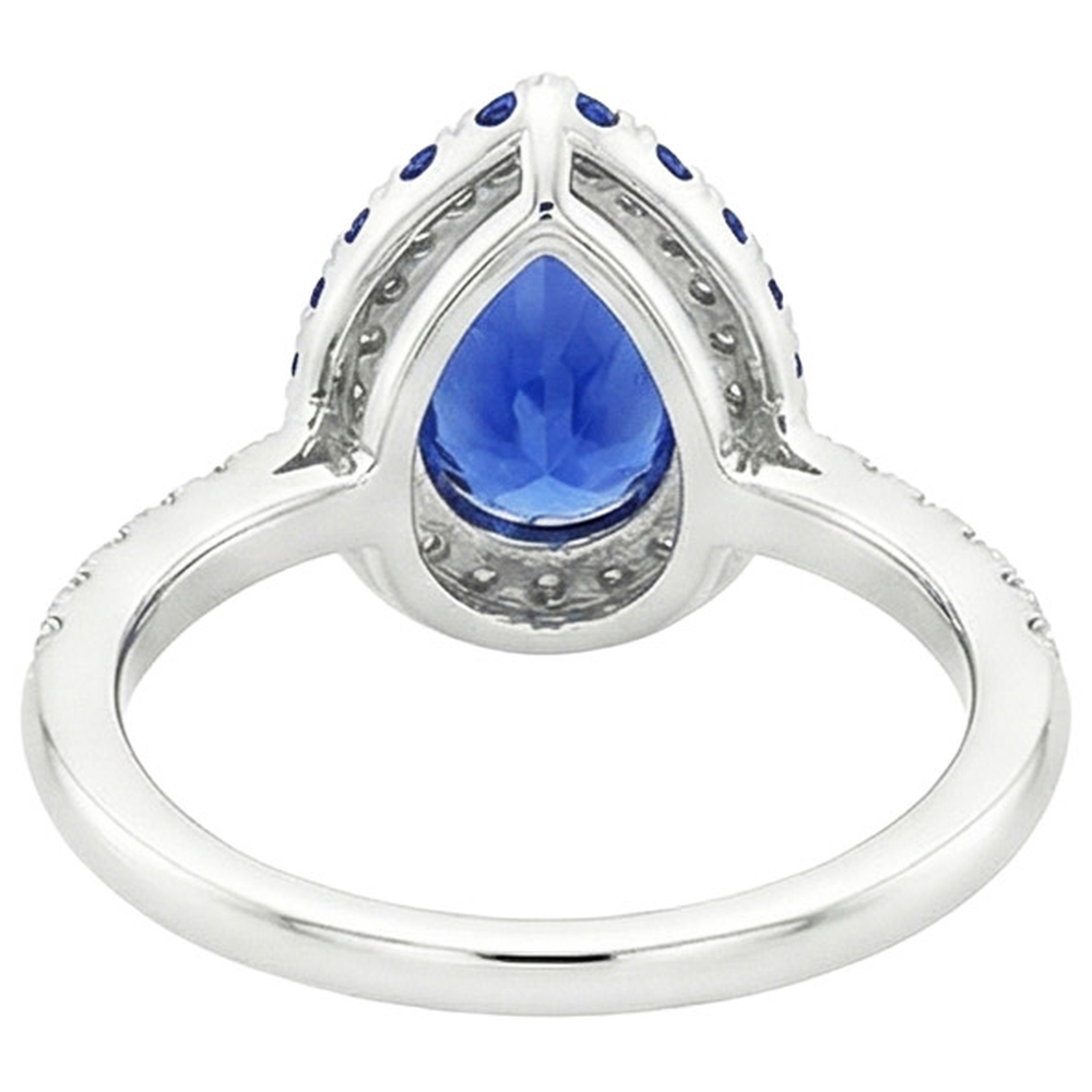 vero pear diamante 5.25carati anello angolo laterale