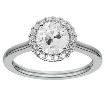 Anello Halo Round Old Miner Vero Diamond 4.50 Carati Gioielli Da Donna In Oro