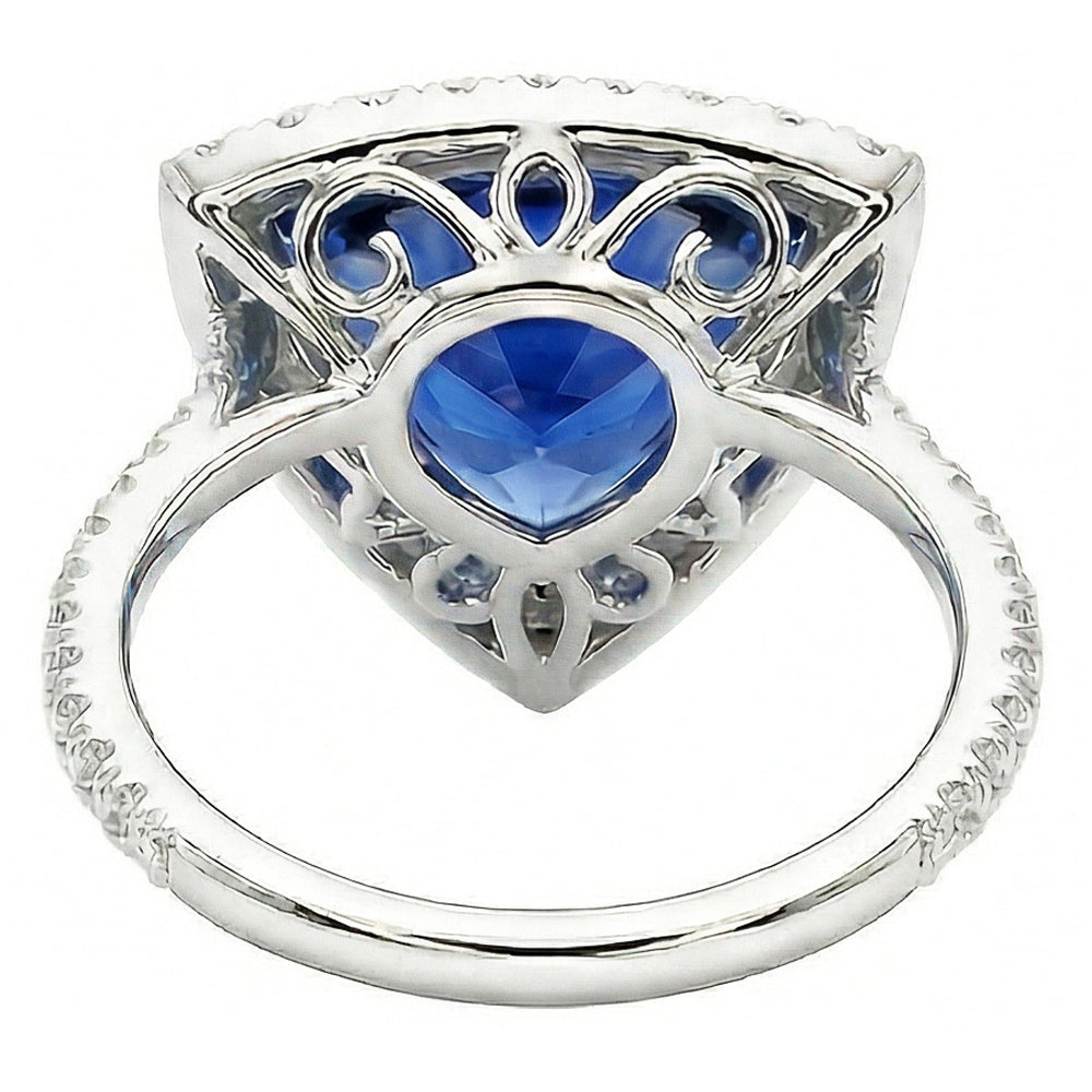 vero diamante 5carati anello vista di profilo