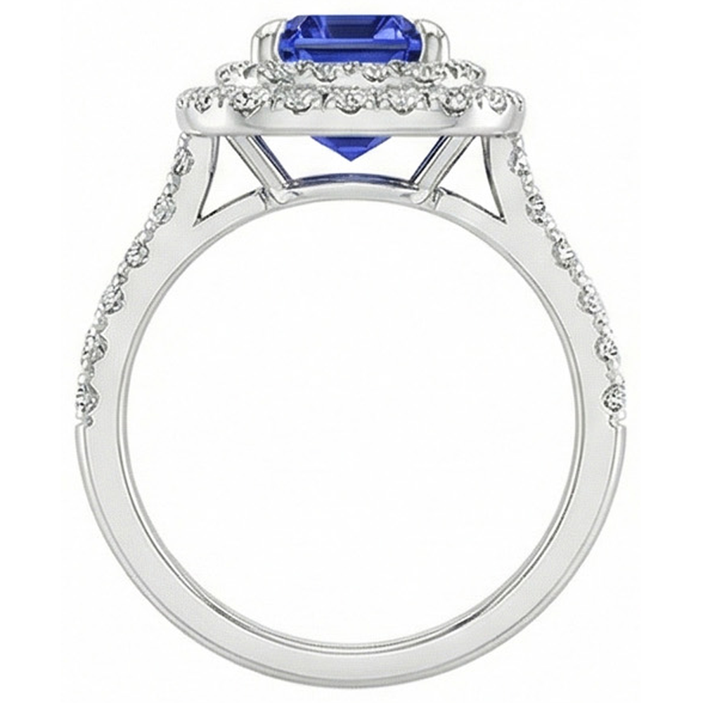 vero emerald diamante 5carati anello angolo laterale