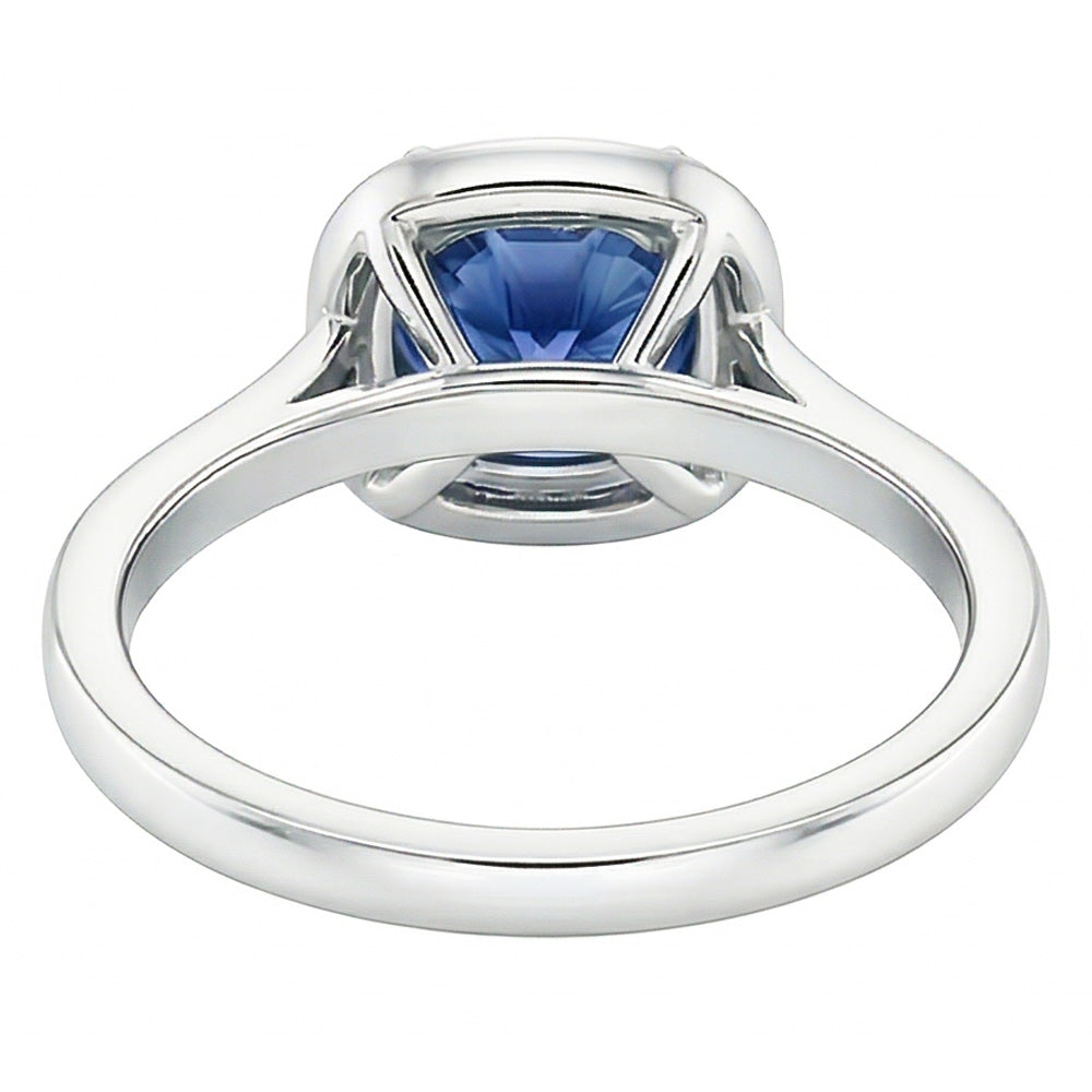 vero round diamante 3.50carati anello vista di profilo