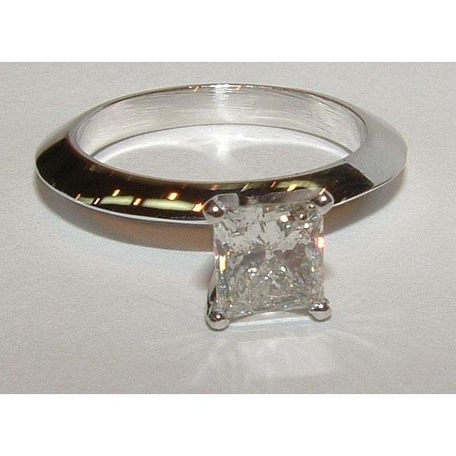 Anello Nuziale Solitario Con Vero Diamante Principessa 2 Carati