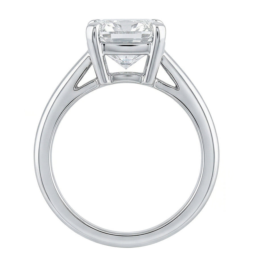Anello Solitario 3 Carati Con Genuino Diamante Taglio Cuscino Grande