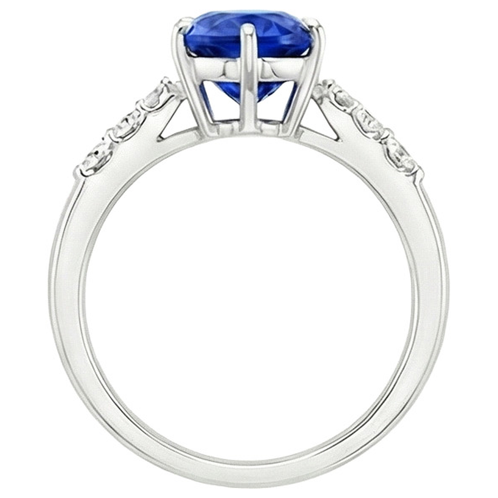 vero pear diamante 4carati anello angolo laterale