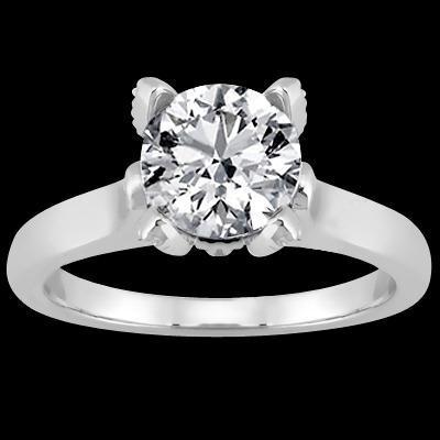 Anello Solitario Con Naturale Diamante Rotondo Brillante 2.50 Ct.