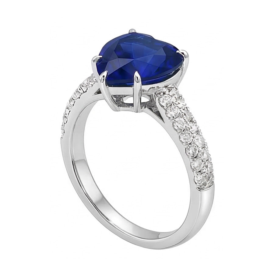 vero round diamante 4.50carati anello vista di profilo