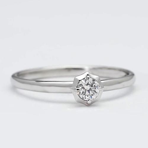 Anello Solitario Genuino Diamante 0.75 Carati Oro Bianco 14K