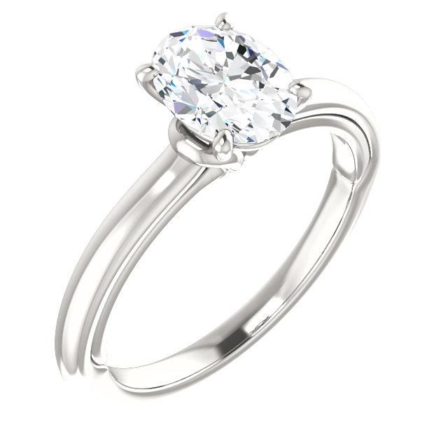 Anello Solitario Genuino Diamante 5 Carati Con Montatura Cattedrale Oro Bianco 14K