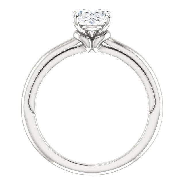 Anello Solitario Genuino Diamante 5 Carati Con Montatura Cattedrale Oro Bianco 14K