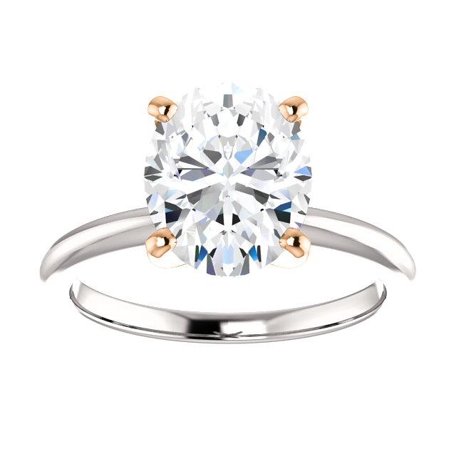 Anello Solitario Genuino Diamante Bicolore 5 Carati Gioielli Donna