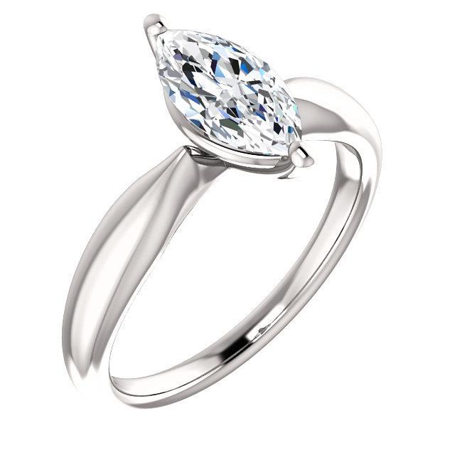Anello Solitario Marquise Genuino Diamante 2.50 Carati